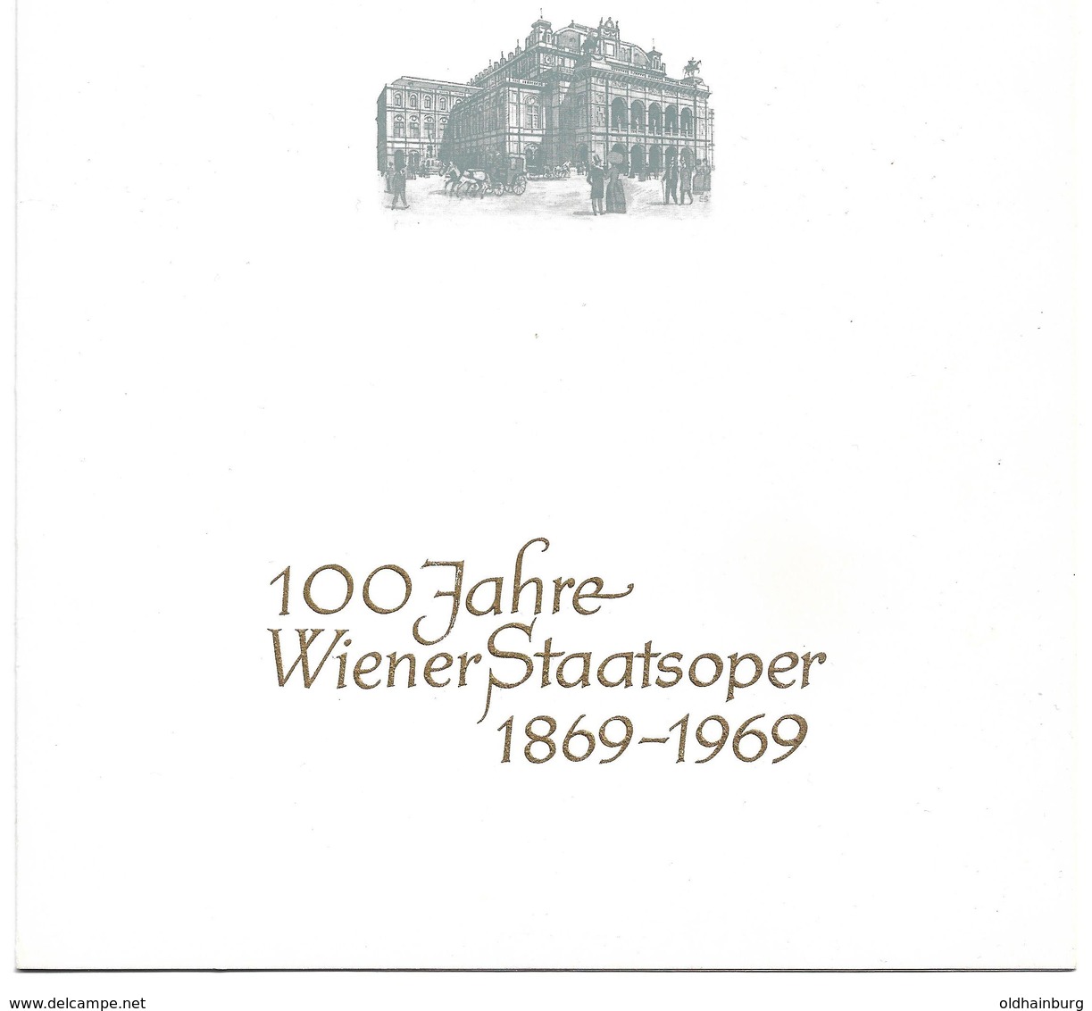 3005b: Österreich 1969, Staatsopernblock, Einmal Postfrisch ** Und Einmal Gestempelt Im Folder - Variétés & Curiosités