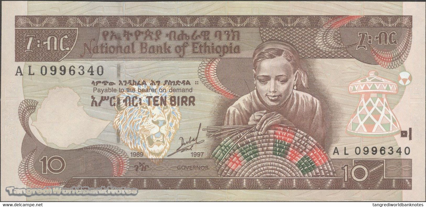 TWN - ETHIOPIA 48a - 10 Birr 1989 (1997) Prefix AL UNC - Etiopia