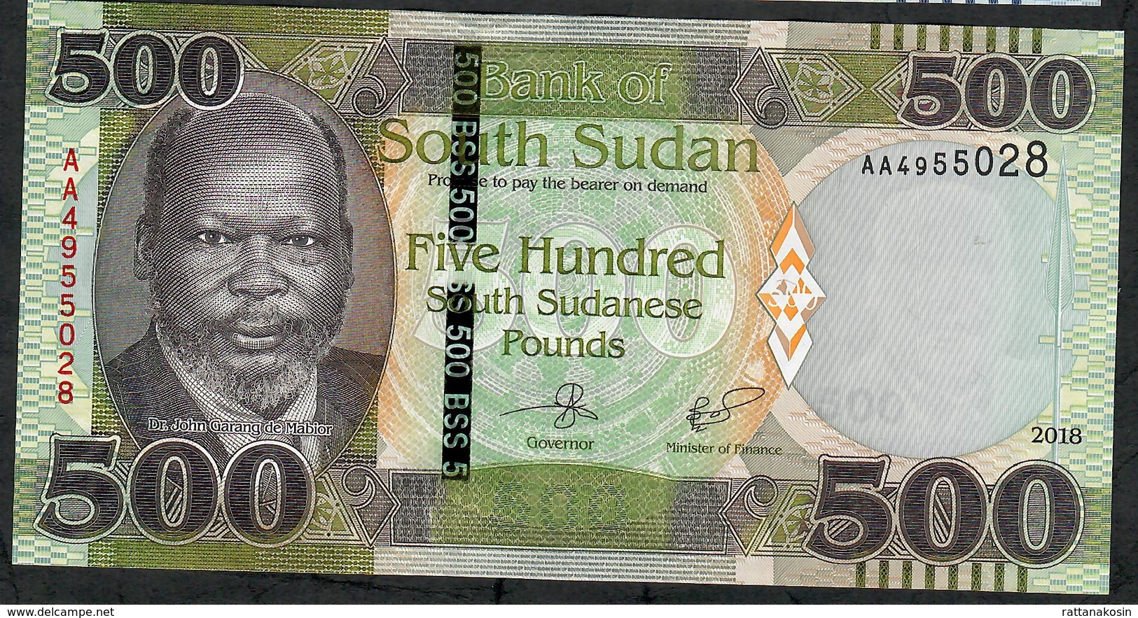 SOUTH SUDAN P16 500 POUNDS 2018     UNC. - Sudán Del Sur