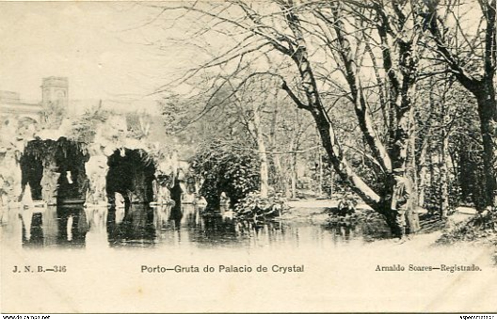 PORTO - GRUTA DO PALACIO DE CRYSTAL. PORTUGAL POSTAL CPA CIRCA 1900's NOT USED -LILHU - Porto