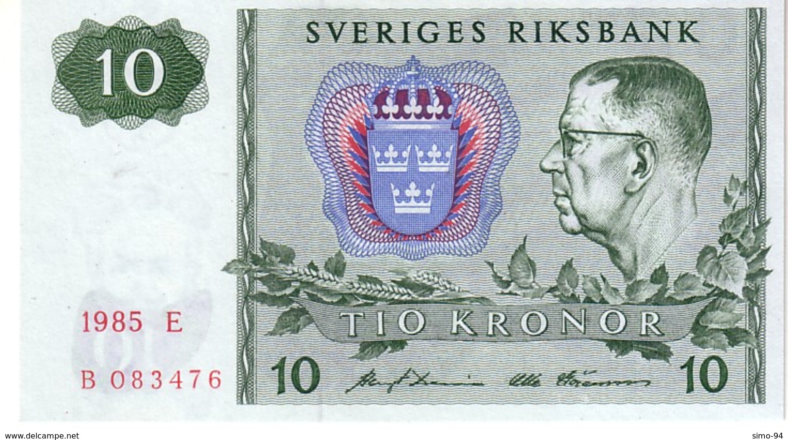 Sweden P.52 10 Kroner  1985 Unc - Zweden