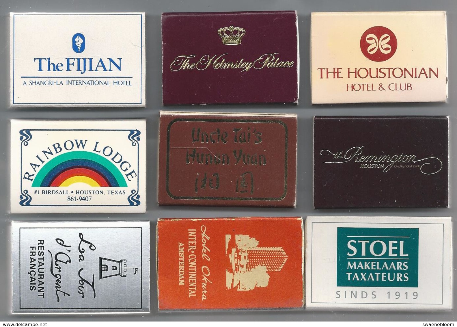 Luciferdoosjes. 9 Stuks Verschillende Lucifer Doosjes. Matchbook. Pochette - D'Allumettes. - Luciferdozen