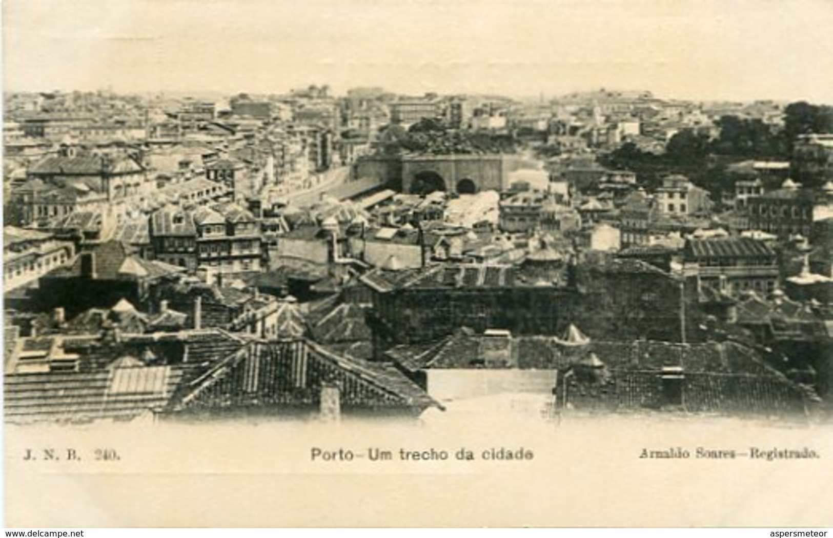 PORTO - UM TRECHO DA CIDADE. PORTUGAL POSTAL CPA CIRCA 1900's NOT USED -LILHU - Porto