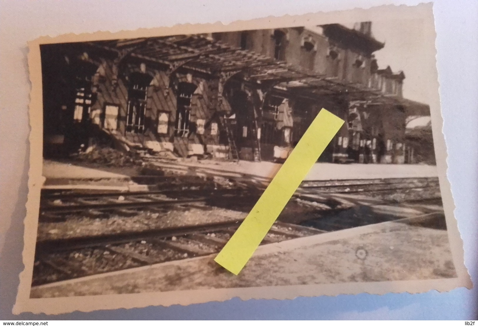 1940 Peronne La Ville La Gare Les Destructions Après Les Combats Occupation Allemande 5 Photos Ww2 1939 1945 39-45 2WK - War, Military