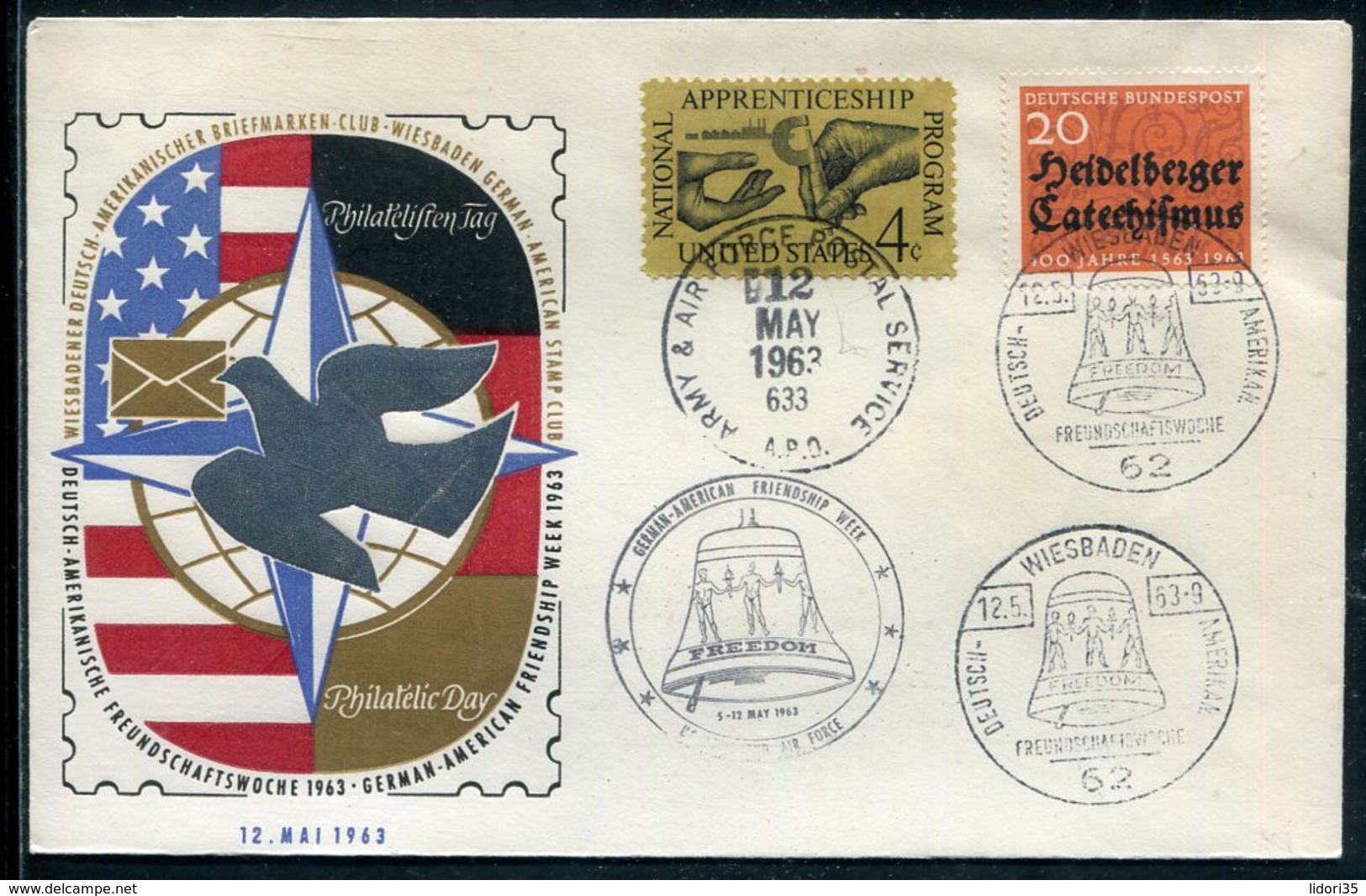 Bundesrepublik Deutschland / 1963 / So-Brief "Deutsch-Amerikanische Freunschaftswoche", Versch. Stempel (12029) - Sonstige & Ohne Zuordnung
