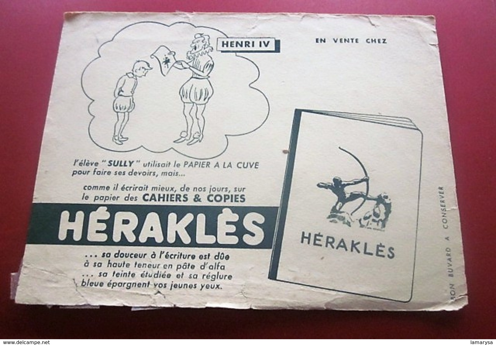 HERAKLES  CAHIER  COPIES  -BUVARD Collection Illustré Publicitaire Publicité Papeterie - Papeterie