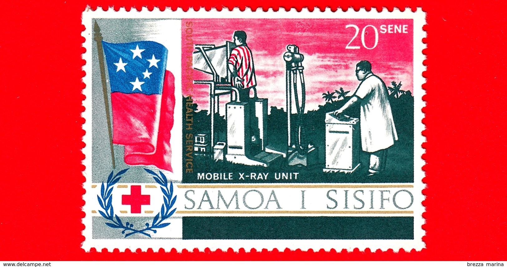 Nuovo - MNH - SAMOA E SISIFO - 1967 - Croce Rossa - Servizio Sanitario Del Sud Pacifico - Raggi X - 20 - Samoa