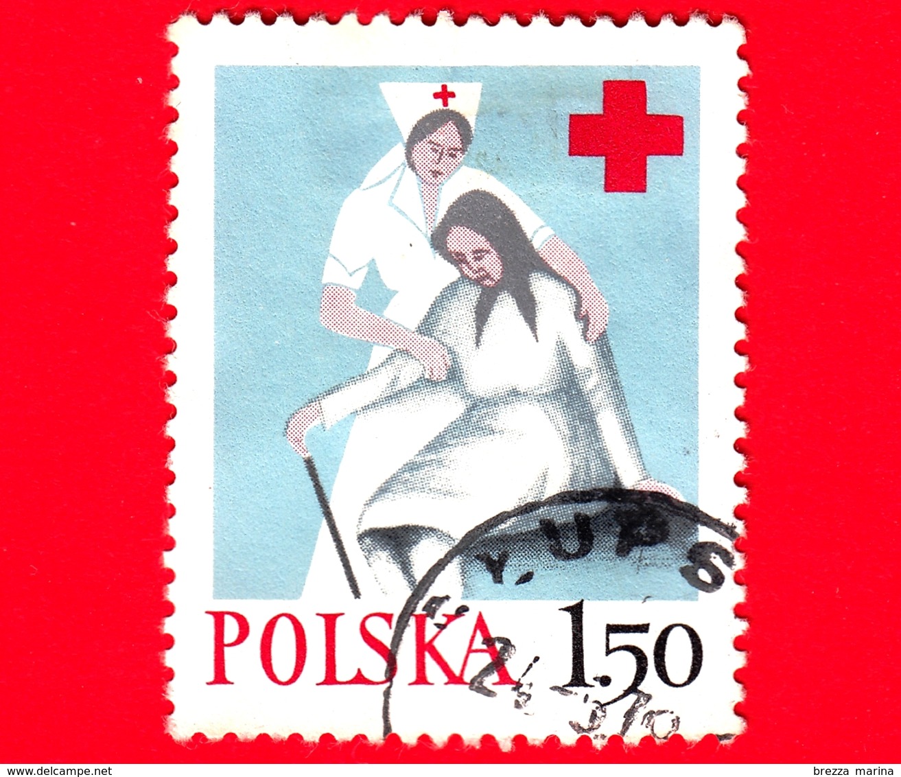 POLONIA - Usato - 1977 - Croce Rossa - Red Cross - 1.50 - Usati