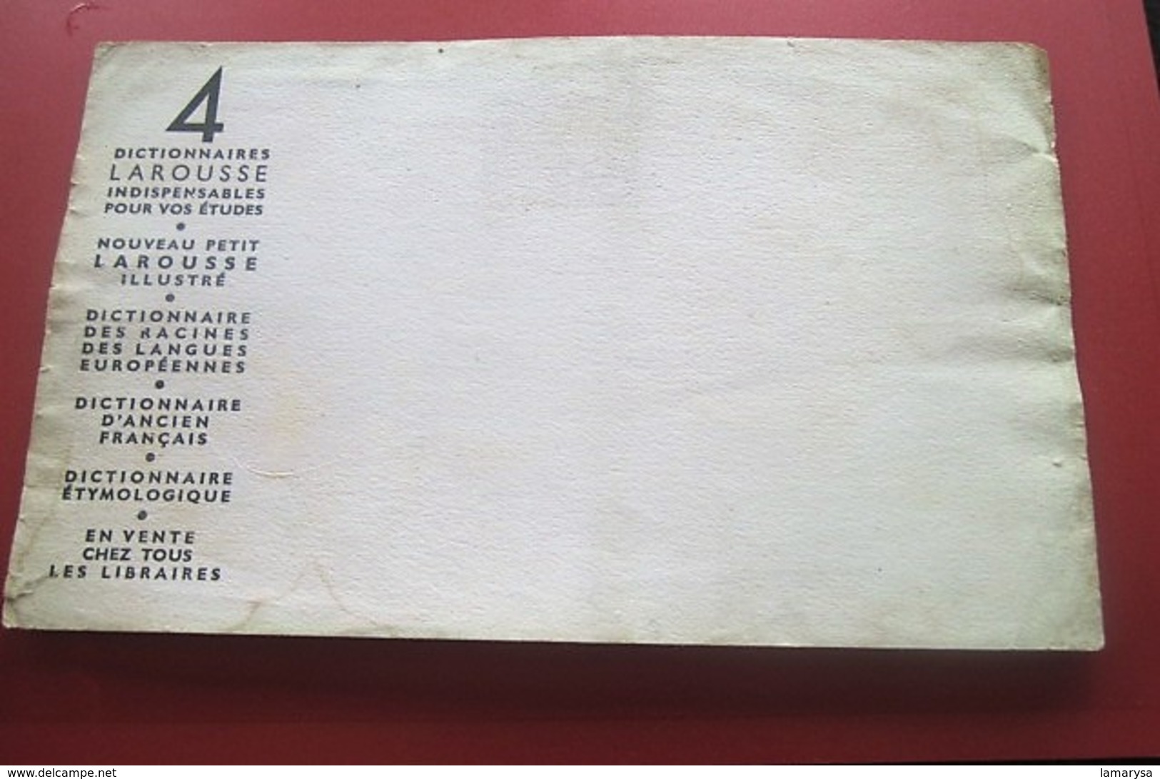 GRAMMAIRE ANGLAISE EDITEE PAR LAROUSSE - BUVARD Collection Illustré Publicitaire Publicité LIBRAIRIE PAPETERIE - Papeterie
