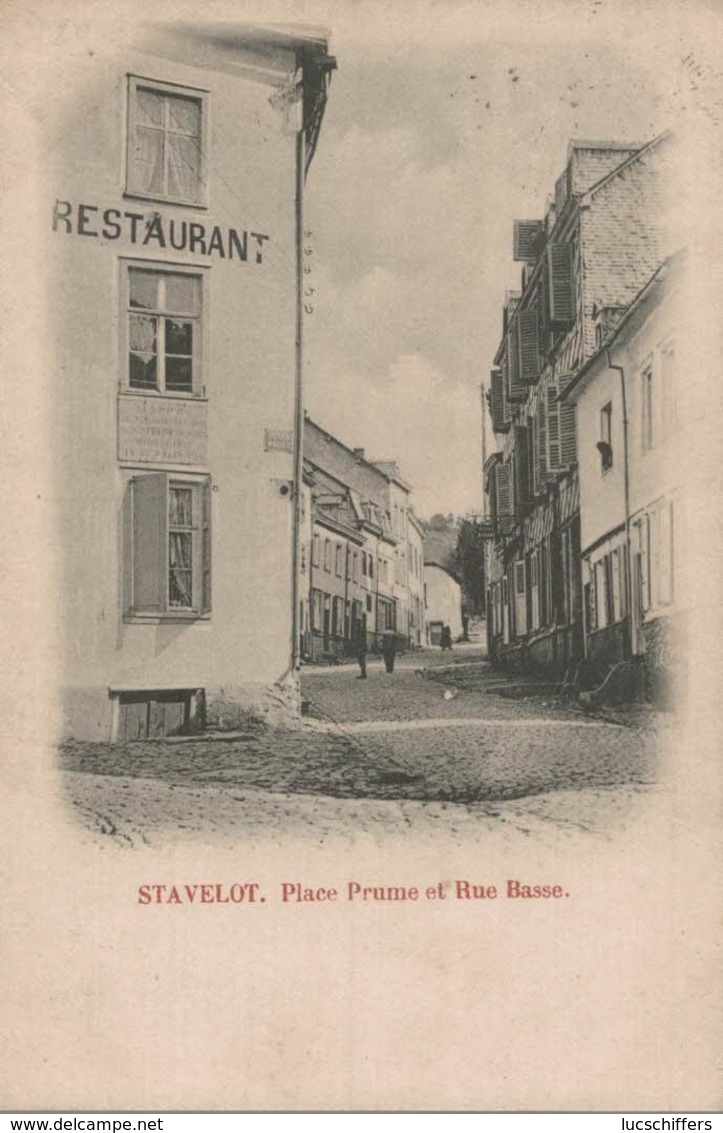 Stavelot - Place Prume Et Rue Basse - Restaurant - 2 Scans - Stavelot