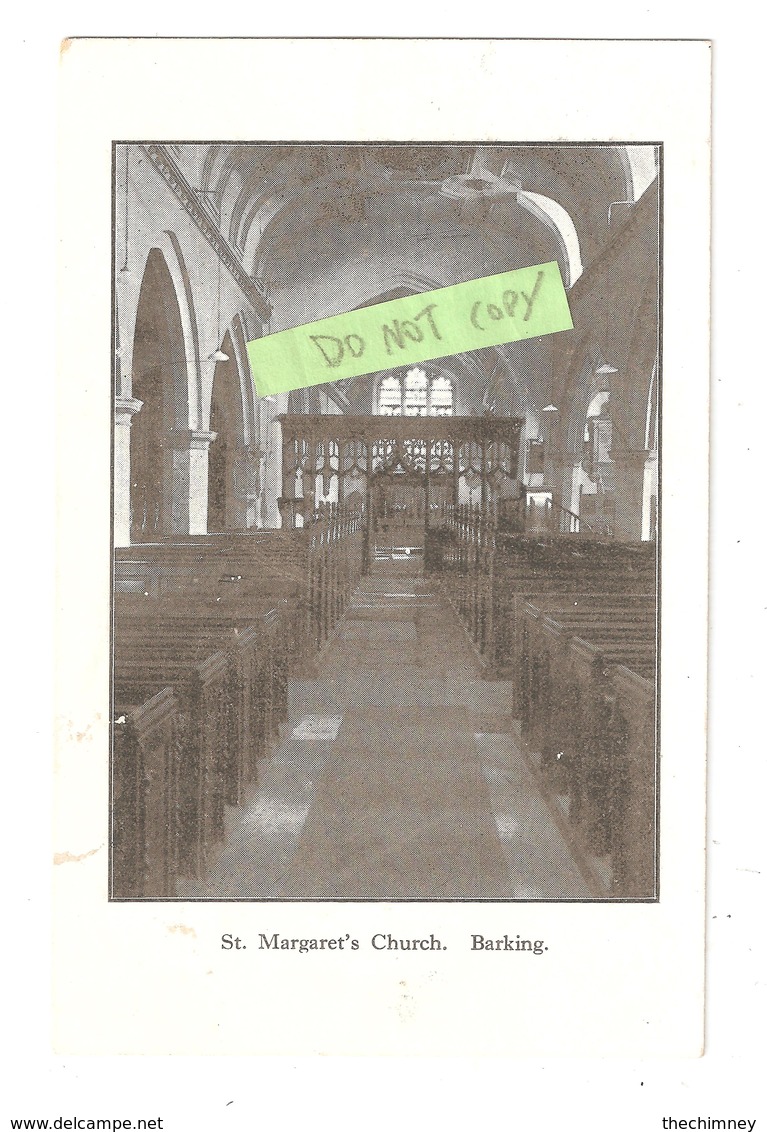 ST. MARGARET'S CHURCH BARKING ESSEX UNUSED PLAIN BACK Nr DAGENHAM LONDON UNUSED IN GOOD CONDITION    Note The Scanner - Otros & Sin Clasificación