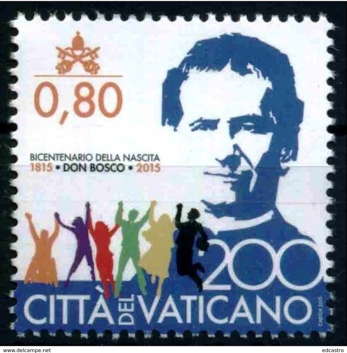 13.- VATICAN CITY VATICANO 2015 SAINT GIOVANNI BOSCO 1815-2015. JOINT ISSUE VATICAN CITY - ITALY - Neufs