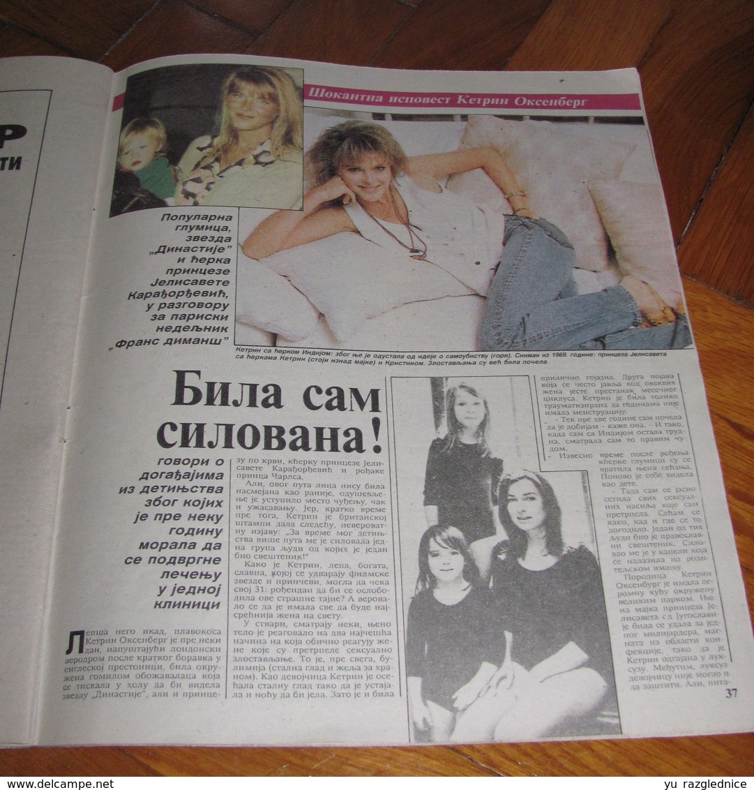 Catherine Oxenberg - ILUSTROVANA POLITIKA Yugoslavian December 1992 VERY RARE - Magazines