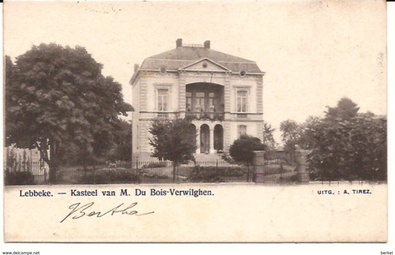 LEBBEKE KASTEEL Van M. Du Bois - Verwilghen 1902 Sas V Gent Grootrondstempel  6/177 /d2 - Lebbeke