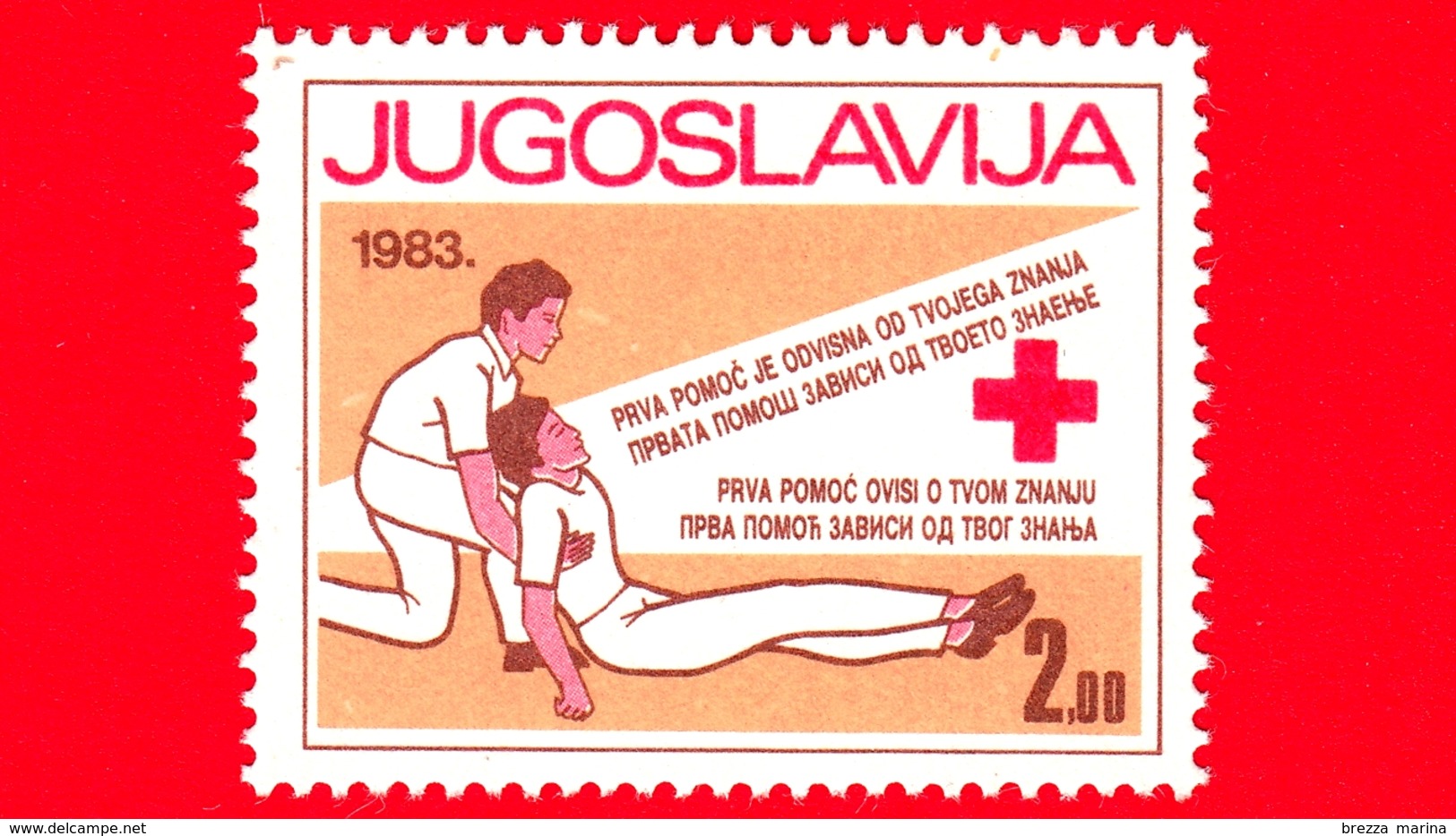 Nuovo - JUGOSLAVIA - 1983 - Croce Rossa - Charity Stamp (Red Cross Week) - 2 - Nuovi