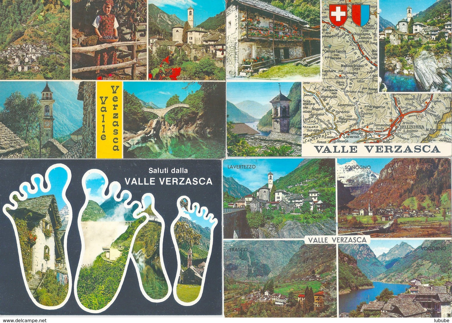 Valle Verzasca - Multivue  (4 Karten)           Ca. 1980 - Verzasca