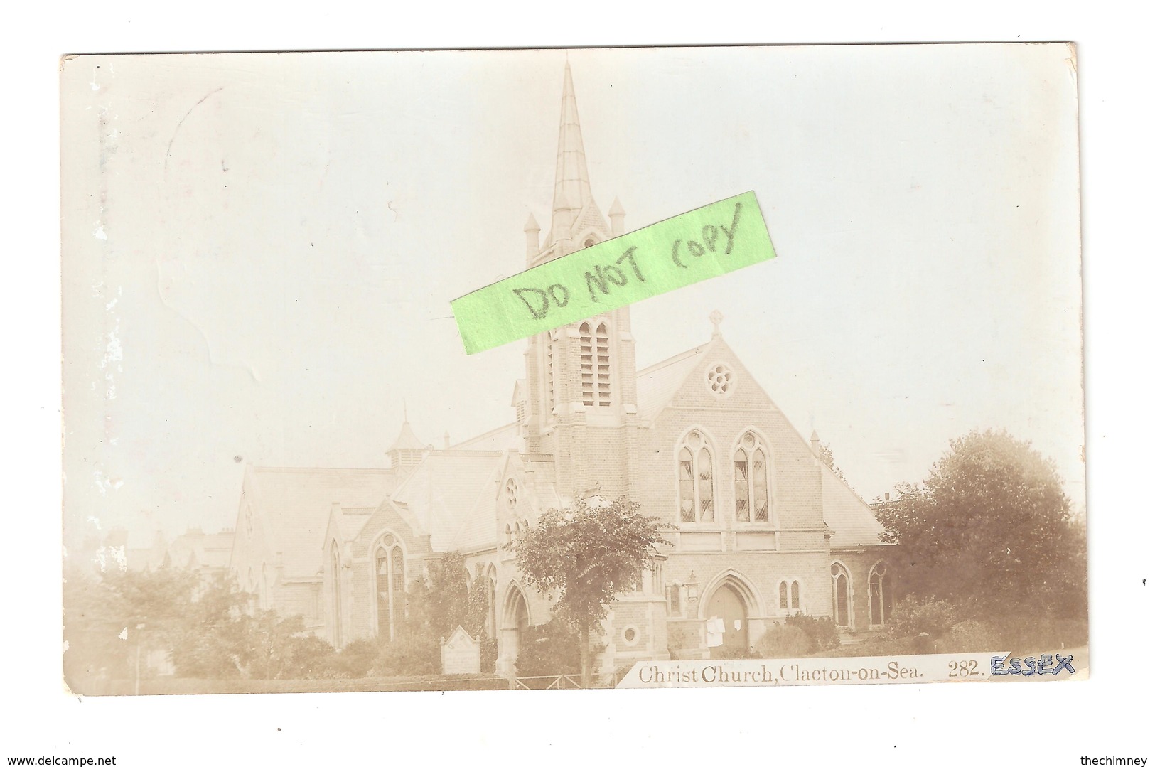 RP CLACTON ON SEA CHRIST CHURCH 1909 POSTMARK THE XL SERIES - Andere & Zonder Classificatie