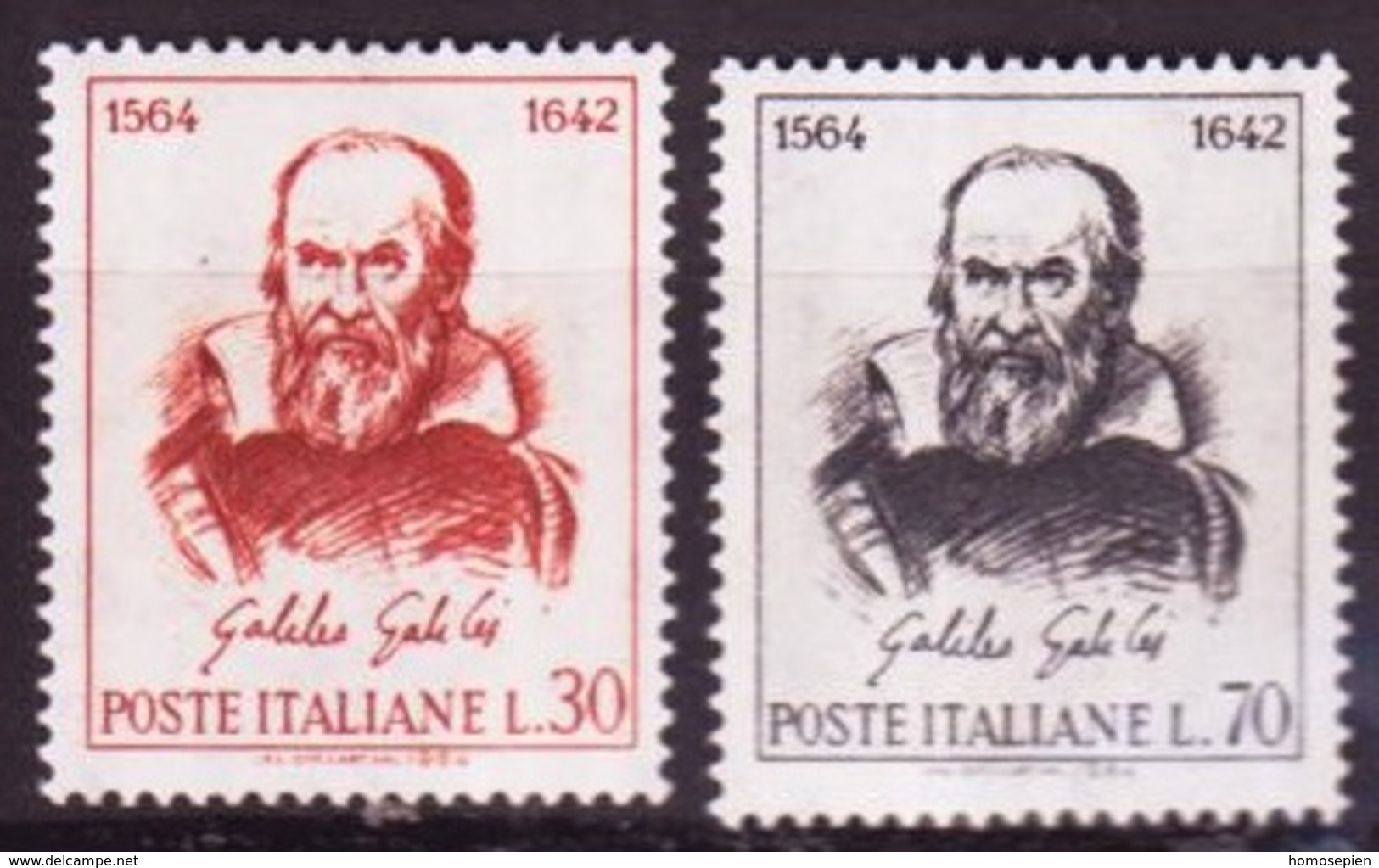 Italie - Italy - Italien 1964 Y&T N°901 à 902 - Michel N°1157 à 1158 *** - Galilée - 1961-70: Ungebraucht