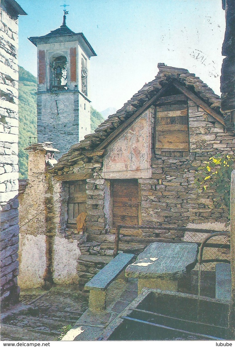 Valle Verzasca - Corippo  (im Dorf)           Ca. 1980 - Verzasca