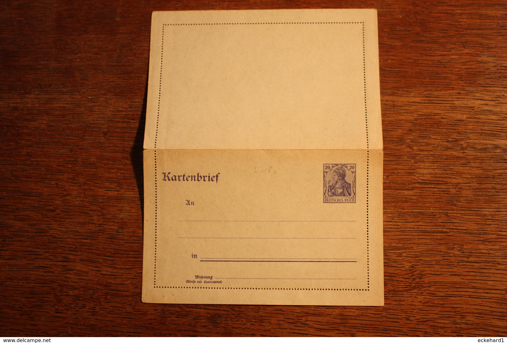 ( 2664 ) Ganzsachen  Deutsches Reich  Kartenbrief K 18 A  * -  Erhaltung Siehe Bild - Altri & Non Classificati