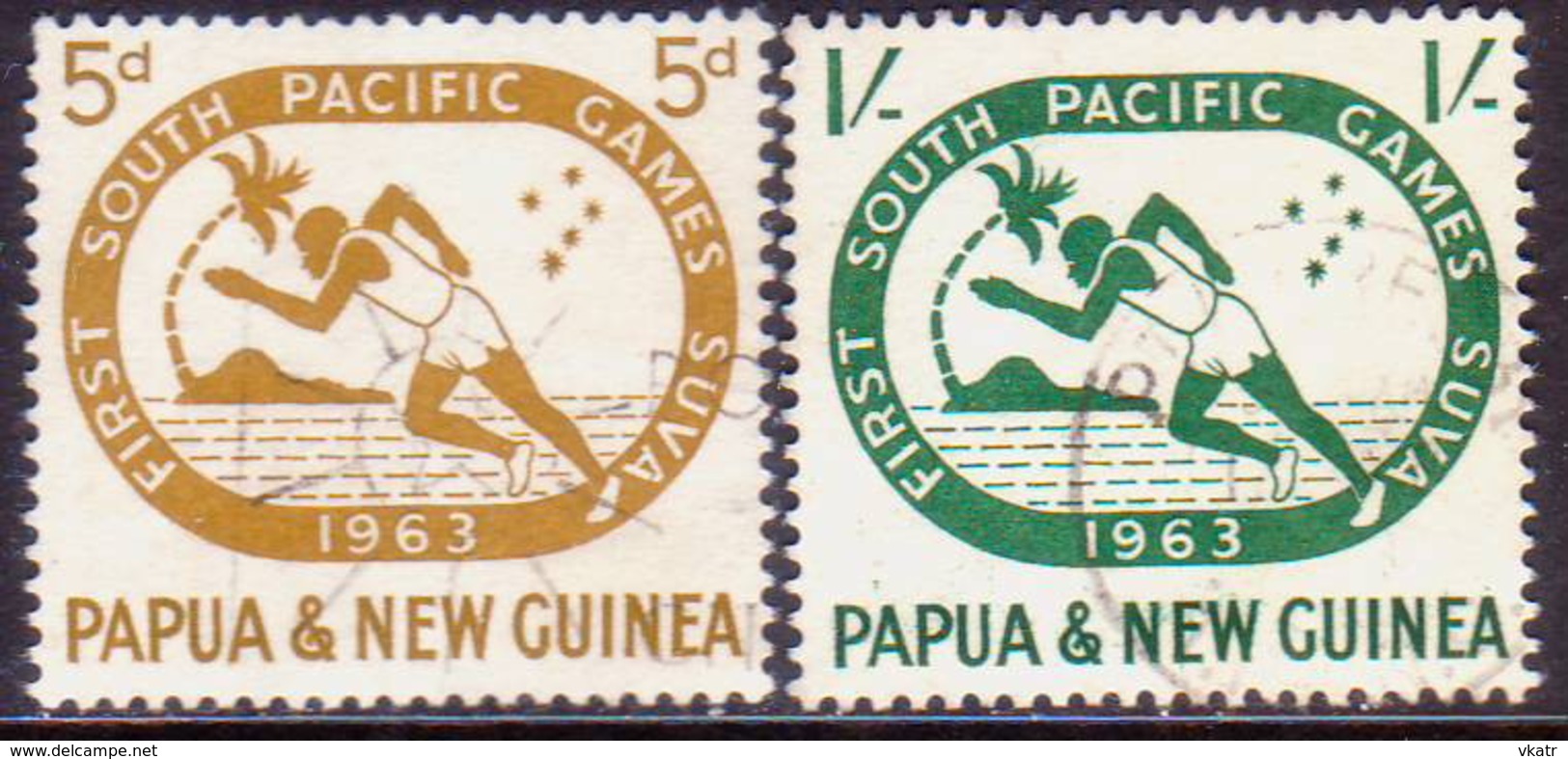 PAPUA NEW GUINEA 1963 SG #49-50 Compl.set Used South Pacific Games - Papua-Neuguinea