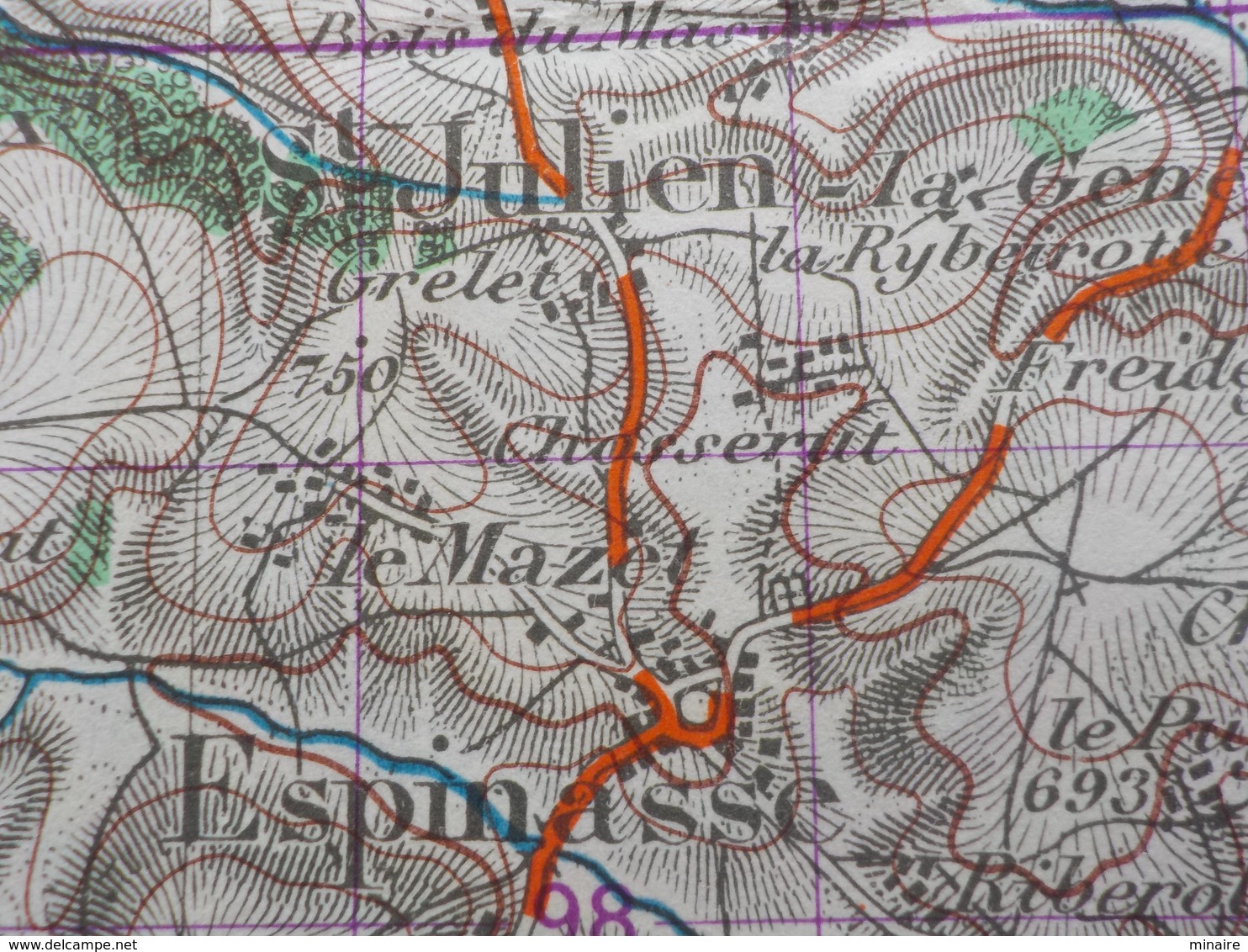 Carte 1 /50 000° IGN - St GERVAIS D'Auvergne édition 1959 ( Les Ancizes,Gouttières, Bussières, Espinasse, Dontreix - Cartes Topographiques