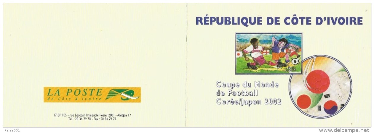 Cote D'Ivoire Ivory Coast 2002 World Cup Football Japan Korea Stamp Booklet 10x Michel 1295 YT C1100A - 2002 – Corée Du Sud / Japon