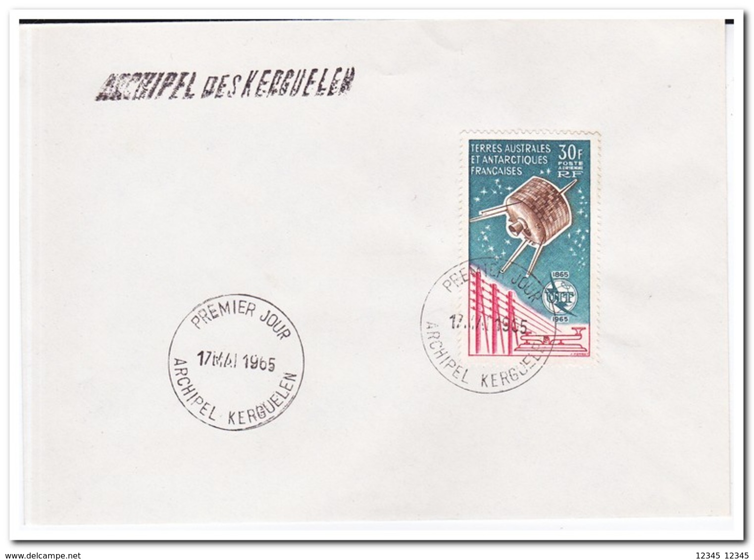 Frans Antarctica 1965, FDC, 100 Years ITU - FDC