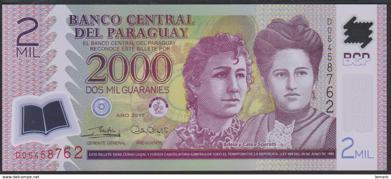 Paraguay 2000 Guaranies 2017 P228d UNC - Paraguay