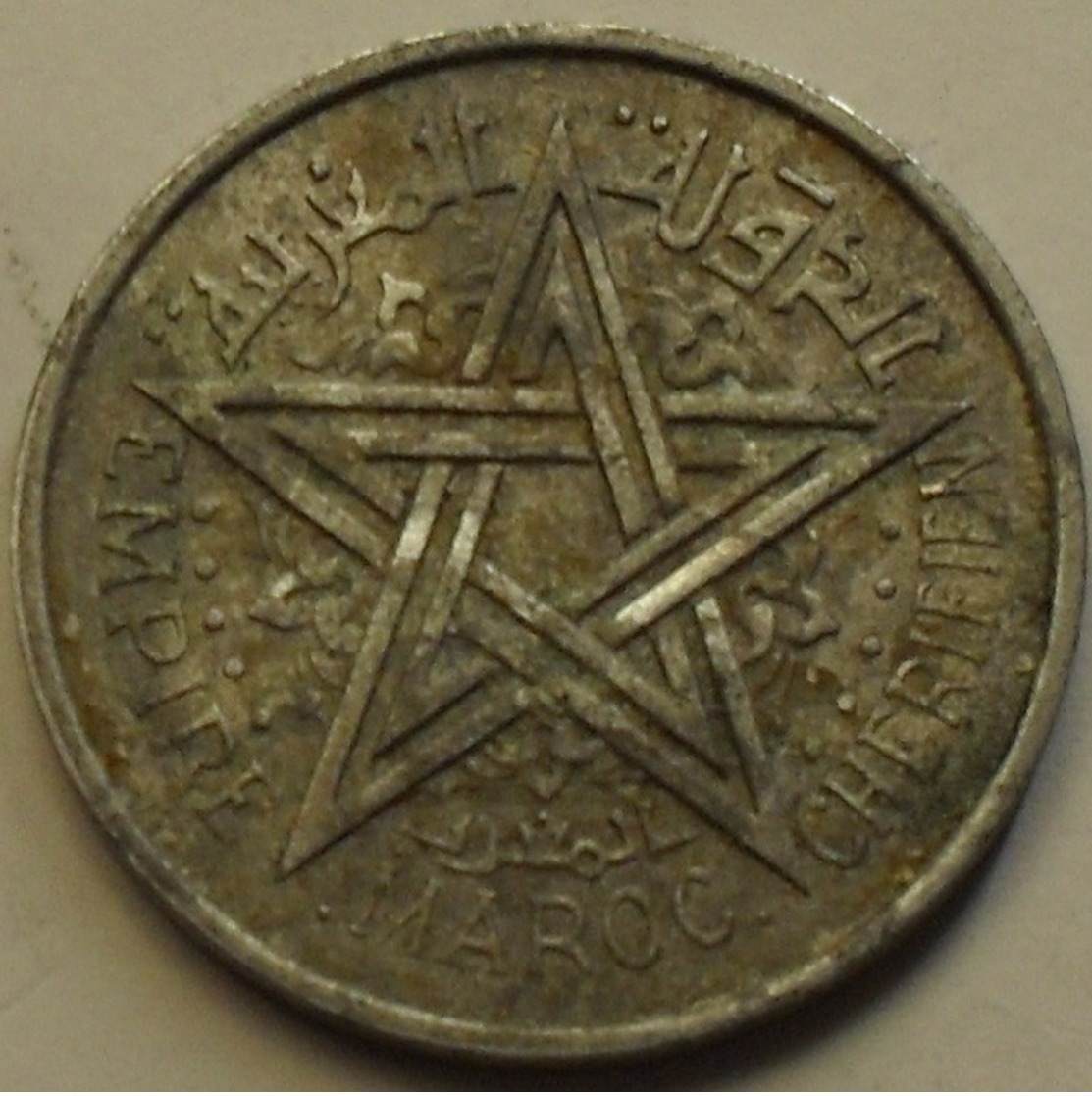 1941 - Maroc - Morocco - 1370 - 1 FRANC, Empire Chérifien, Petit Modèle, Y 46 - Marruecos