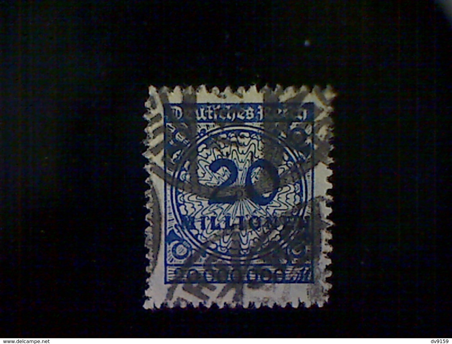 Germany, Scott #302, Used(o), 1923 Inflation Era, 20 Million Marks, Ultramarine - Used Stamps