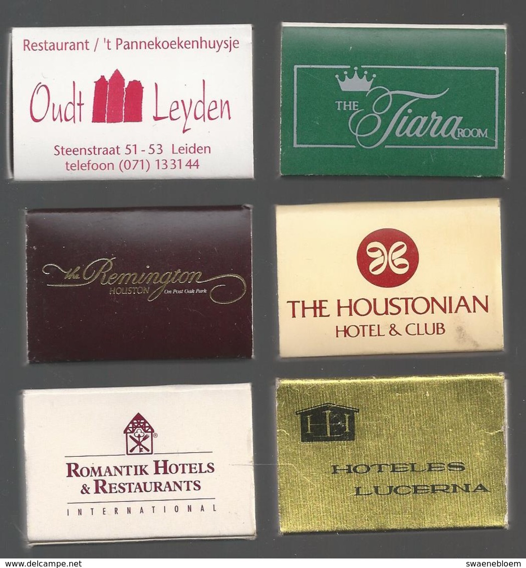 Luciferdoosjes. 6 Stuks Verschillende Lucifer Doosjes. Matchbook. Pochette - D'Allumettes. - Luciferdozen