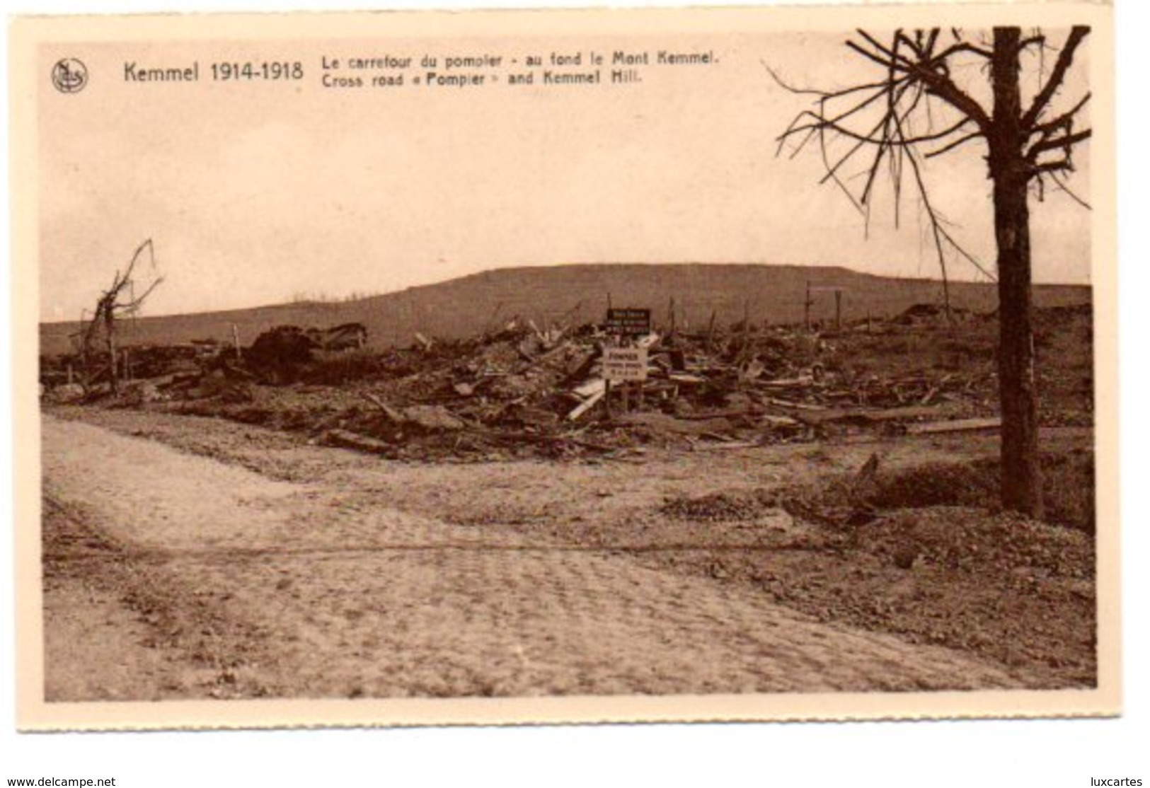 KEMMEL. LE CARREFOUR DU POMPIER AU FOND LE MONT KEMMEL. - Autres & Non Classés