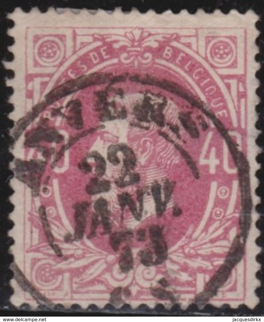 Belgie    .    OBP   .   34      .   O   .    Gebruikt    .  / .    Oblitéré - 1869-1883 Leopoldo II