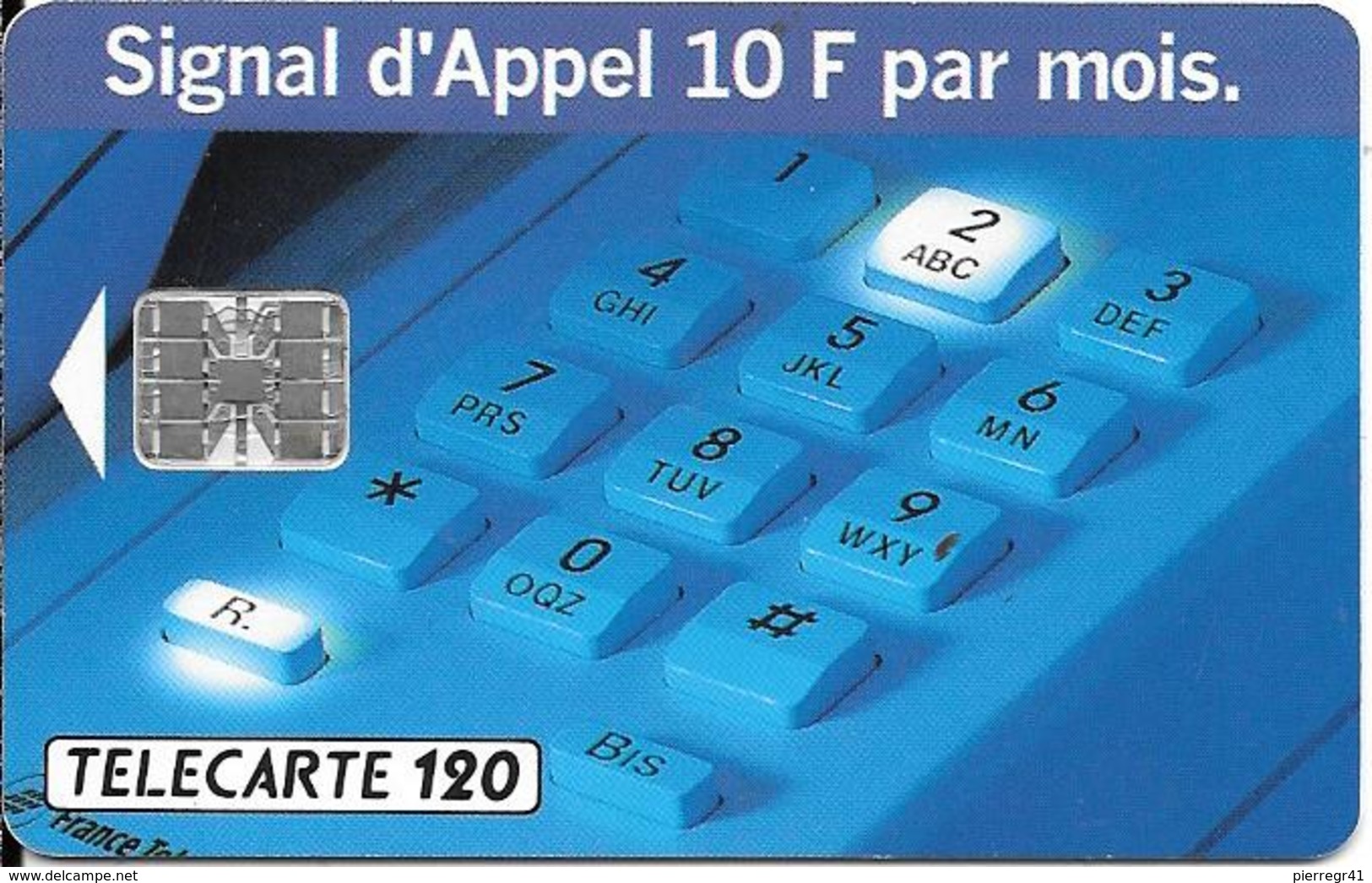 CARTE-PUBLIC-1993-F 365A-120U-SC7-SIGNAL D APPEL 3-N°RGE C35141²546 UTILISEE-TBE- - 1993