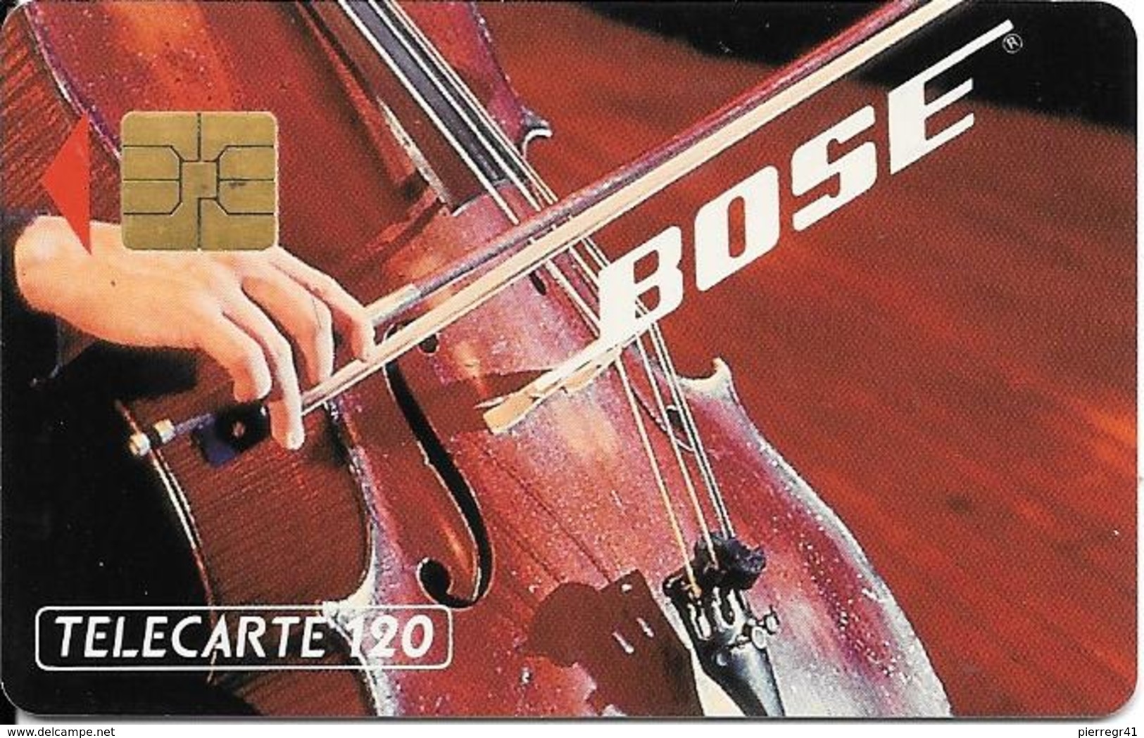 CARTE-PUBLIC-120U-10/92 -F-302-SERIE BOSE-VIOLONCELLE-2 Arrondi-N°A2A6855-UTILISE-TBE- - 1992