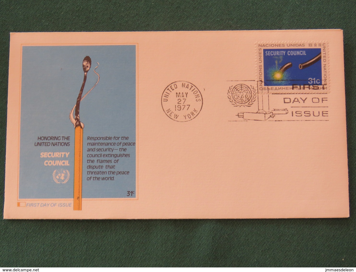 United Nations (New York) 1977 FDC Cover - Security Council - Lettres & Documents