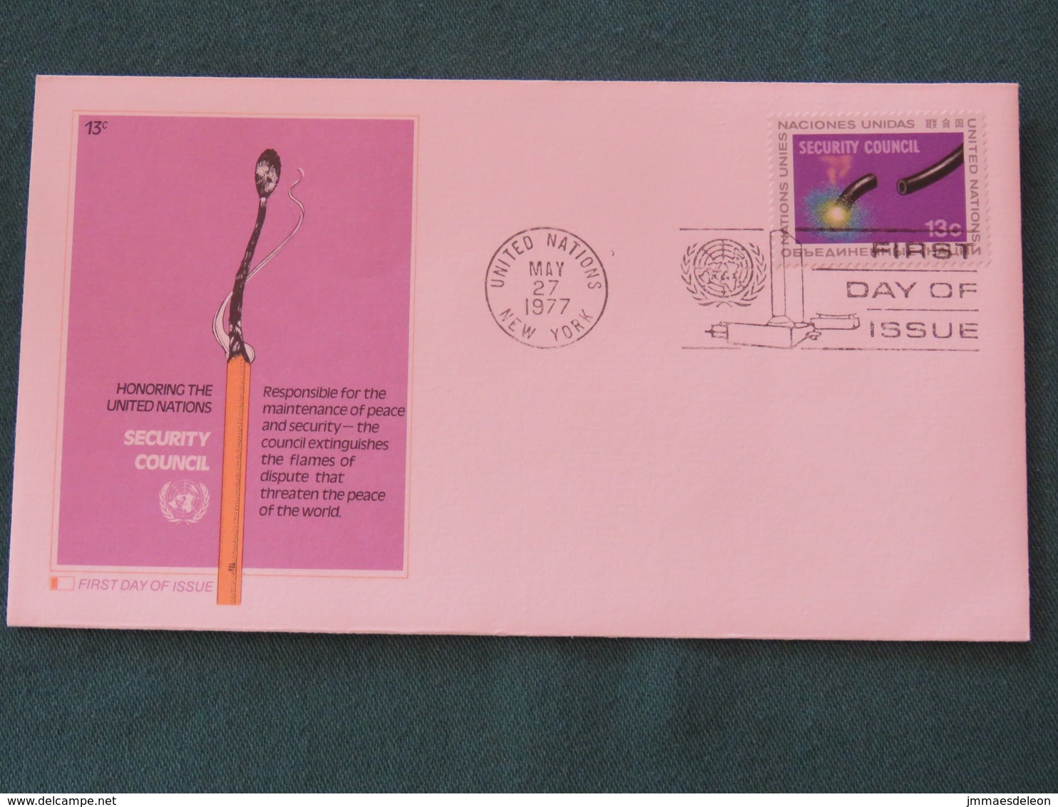 United Nations (New York) 1977 FDC Cover - Security Council - Lettres & Documents