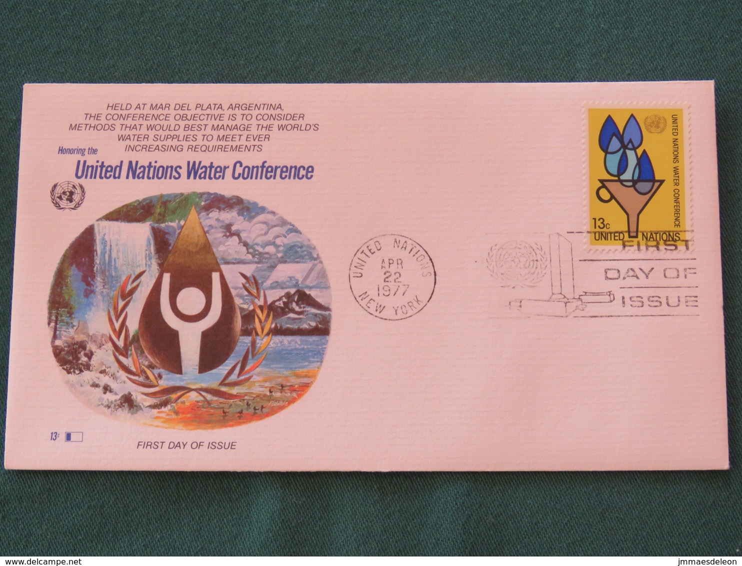 United Nations (New York) 1977 FDC Cover - Water Conference - Lettres & Documents