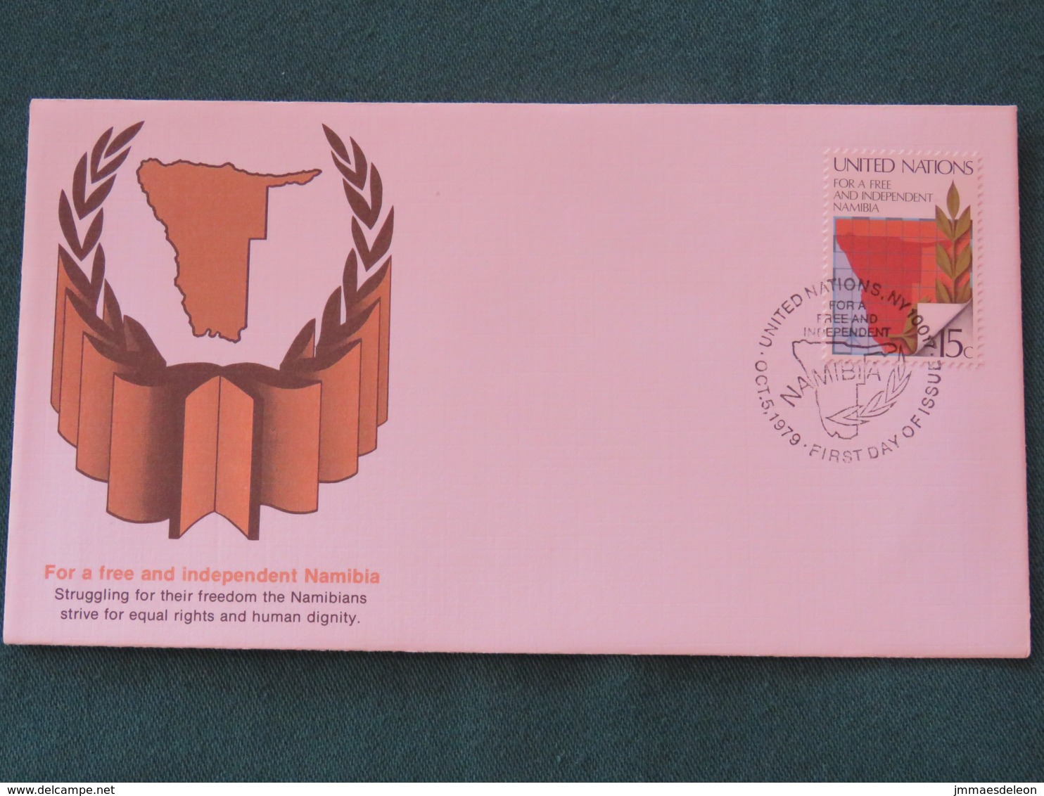 United Nations (New York) 1979 FDC Cover - For A Free And Independent Namibia - Map - Lettres & Documents