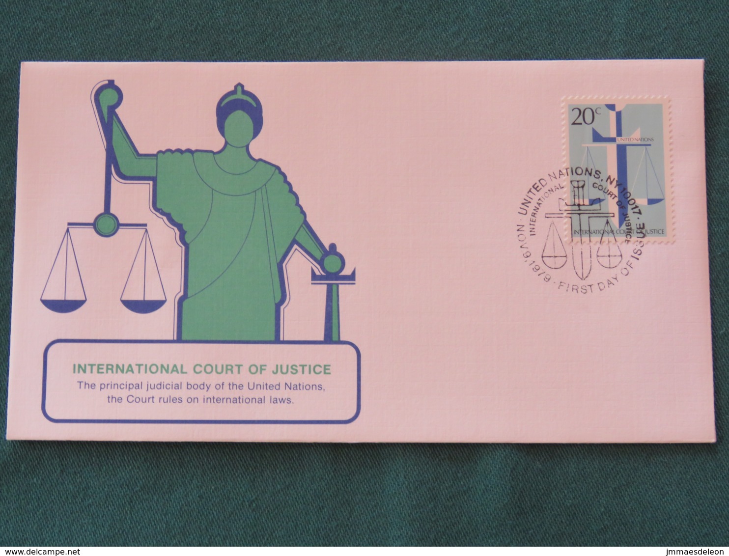 United Nations (New York) 1979 FDC Cover - International Court Of Justice - Sword Scale - Lettres & Documents