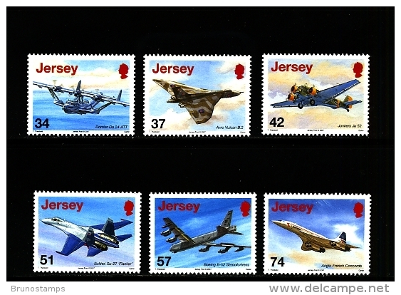 JERSEY - 2007  AVIATION HISTORY  SET  MINT NH - Jersey