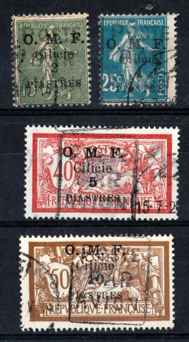 France - Timbres De Cilicie De 1920 Yvert 83/84 + Poste Aèrienne Probablement Tous Faux - Gebruikt