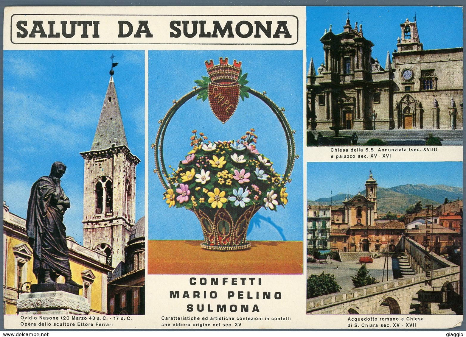 °°° Cartolina N. 415 Sulmona Vedutine Nuova °°° - L'Aquila