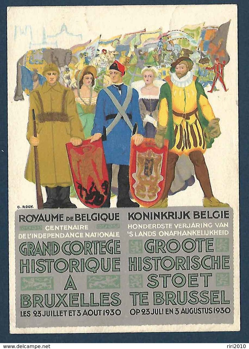 Belgique - Centenaire De L'Indépendance Nationale - Grand Cortège Historique - Août 1930 - Publicité