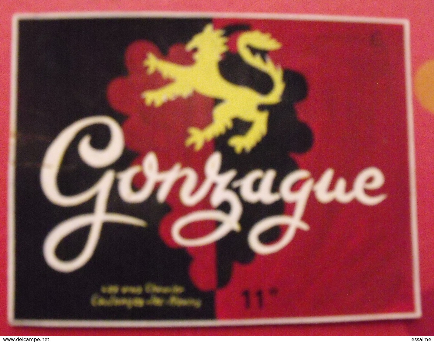 Maquette Gouache D'une étiquette De Vin. Gonzague. Vins Chevrier Coulanges-les-Nevers. Dejoie Vers 1960 - Alcools
