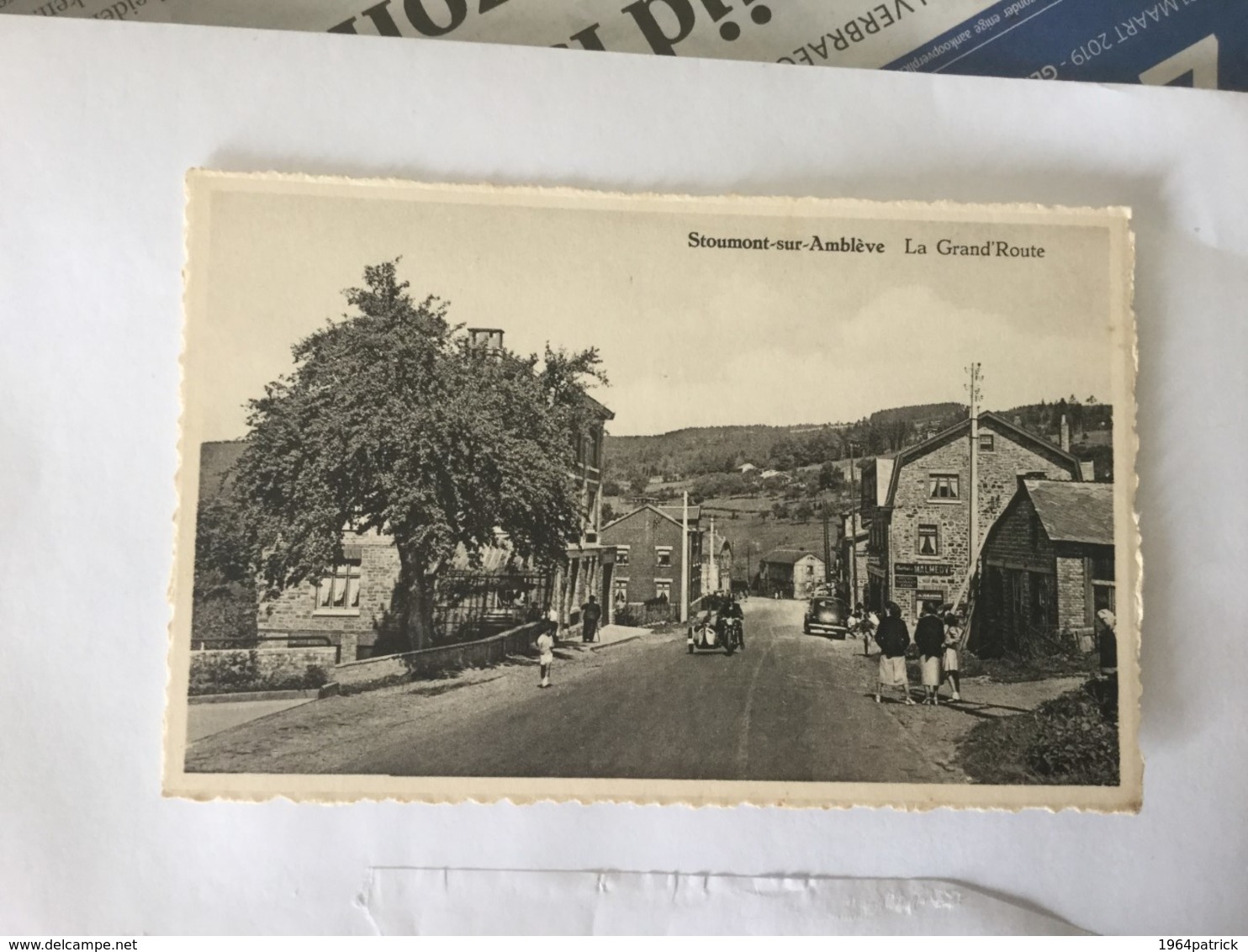 STOUMONT SUR AMBLEVE  LA GRAND ROUTE (  SIDE-CAR !! ) - Stoumont