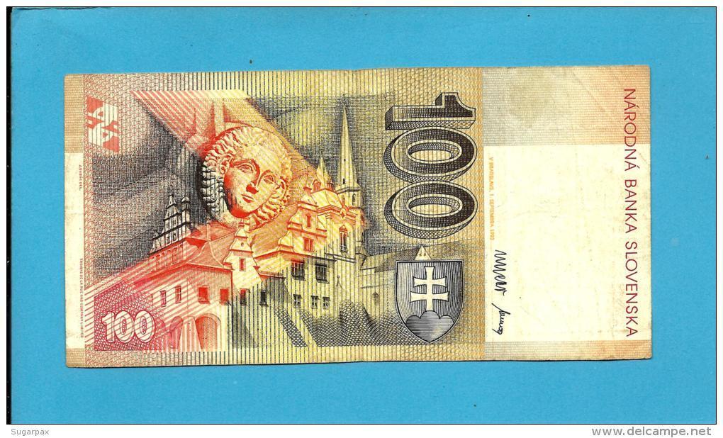 SLOVAKIA - 100 KORUN - 1993 - Pick 22.a - Prefix D - Národná Banka Slovenska - 2 Scans - Slovaquie