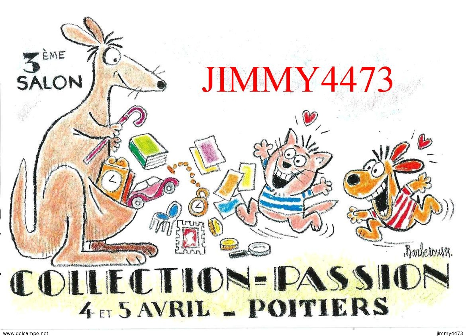 CPM - POITIERS 86 Vienne - 3è SALON COLLECTION PASSION Avril 1987 - Dessin BARBEROUSSE - Bourses & Salons De Collections