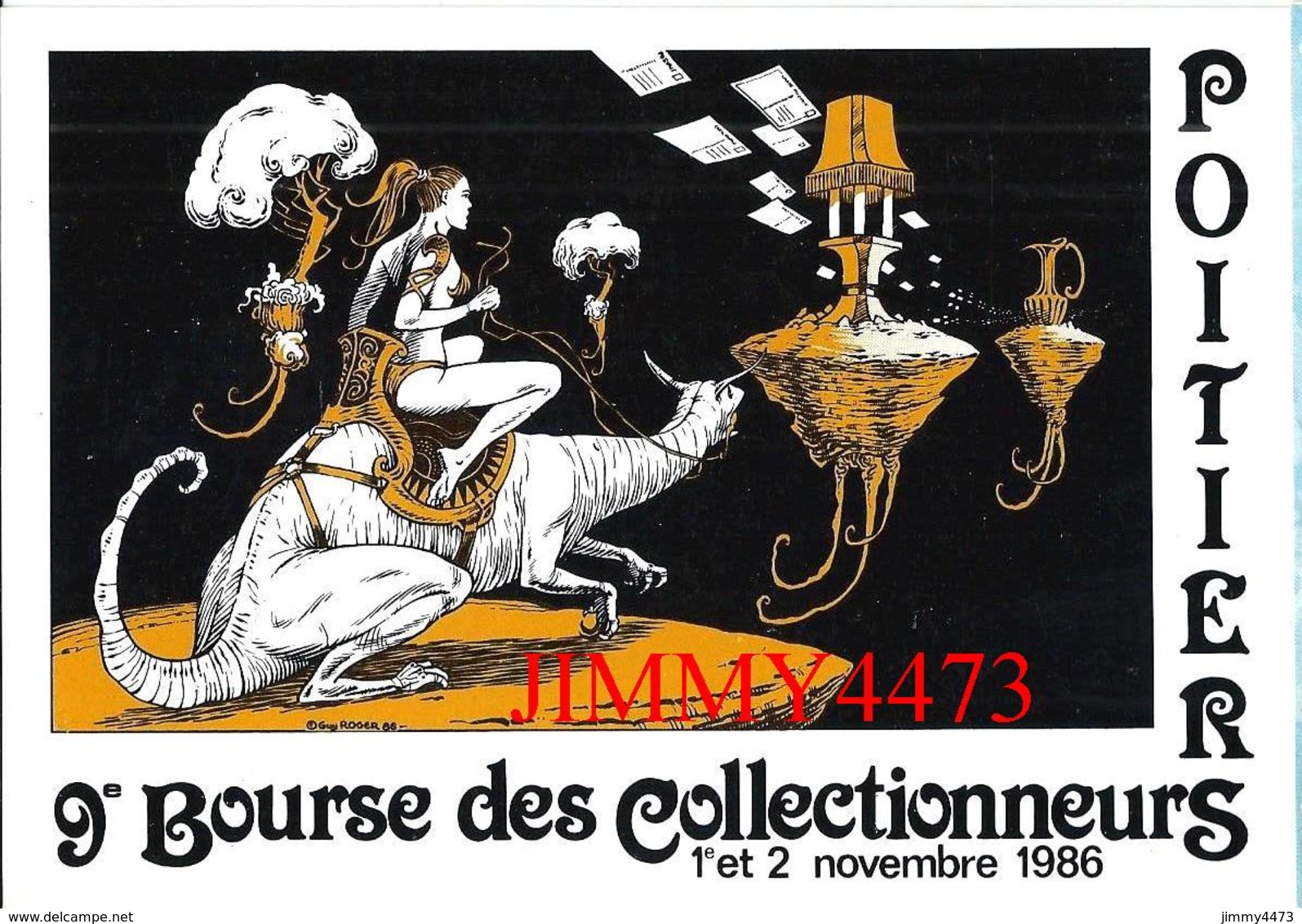CPM - POITIERS 86 Vienne - 9è BOURSE DES COLLECTIONNEURS Nov. 1986 - Carte Numérotée 178 / 1000 Ex. Edit. Ergé Publicité - Beursen Voor Verzamellars